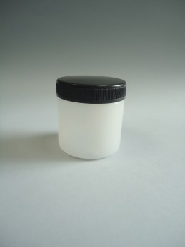 Bote plástico tapa negra   125 ml. (caja 200 uni.)